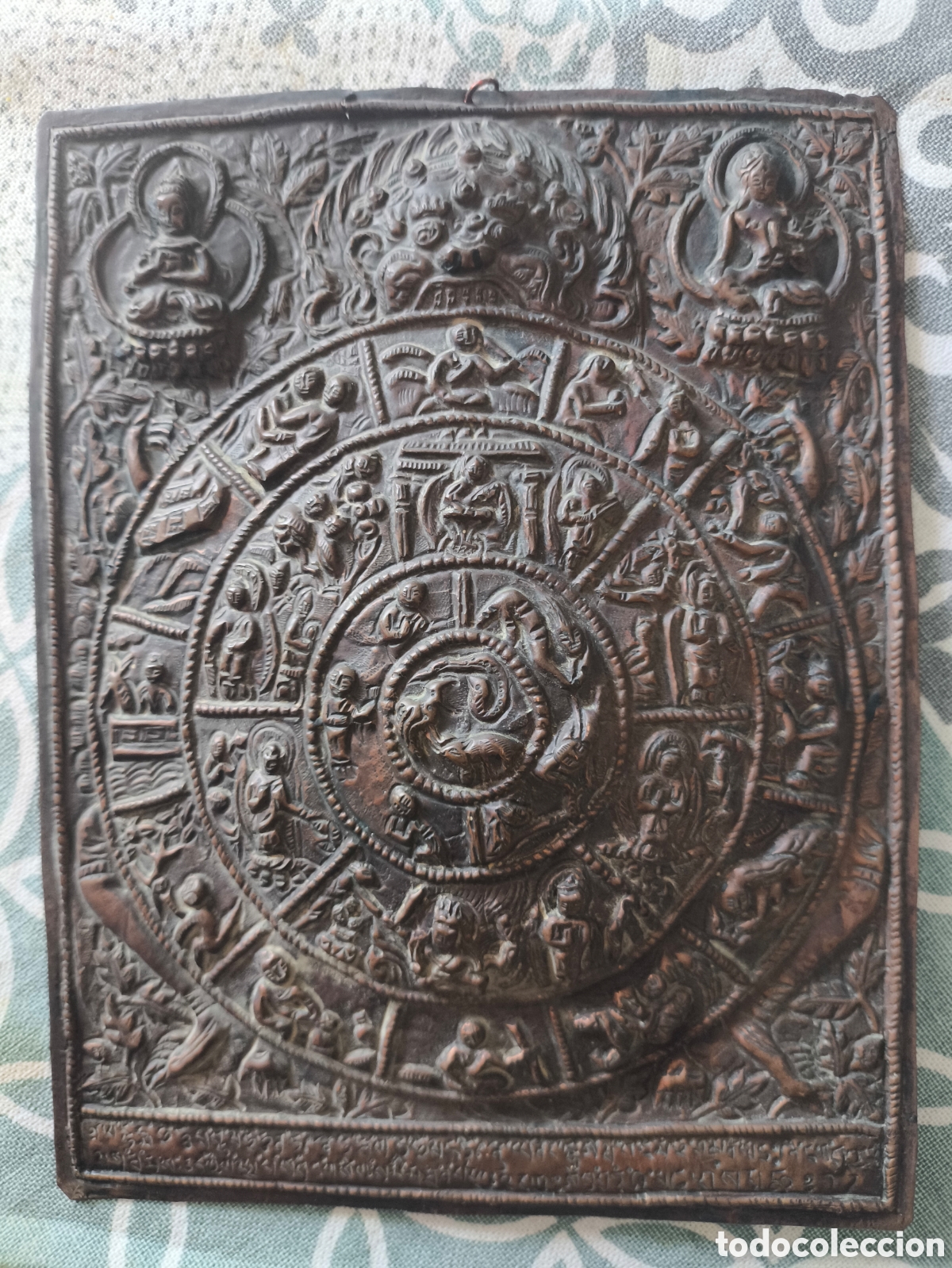 Antig&uuml;edades: Mandala Tibetano de cobre