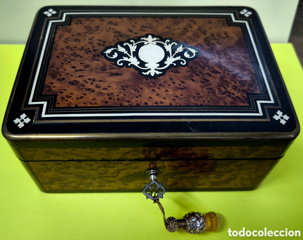 Antig&uuml;edades: CAJA JOYERO FRANC&Eacute;S SIGLO XIX NAPOLE&Oacute;N III