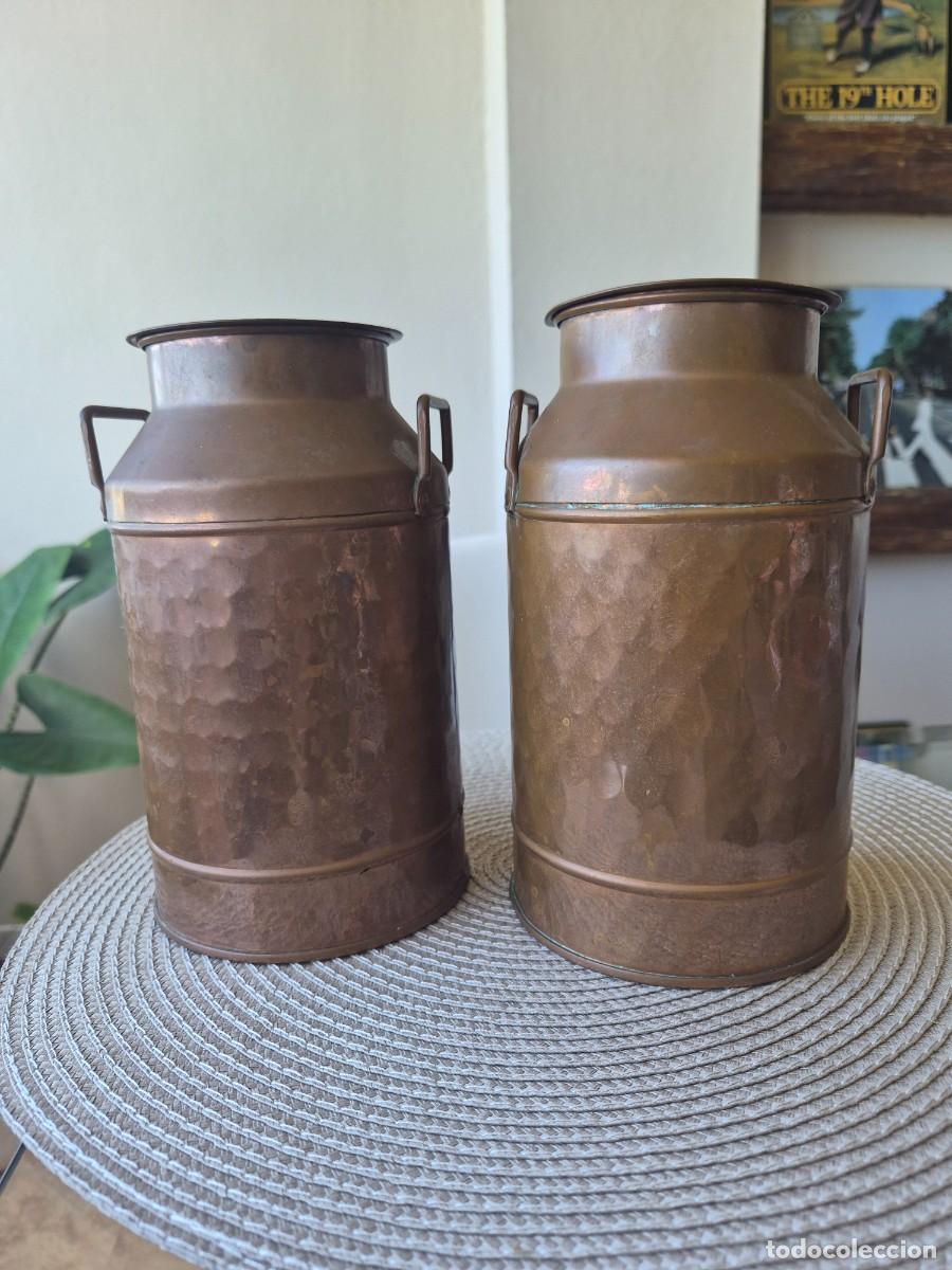 Antig&uuml;edades: 2 lecheras cobre antiguas Melk - Foto 3