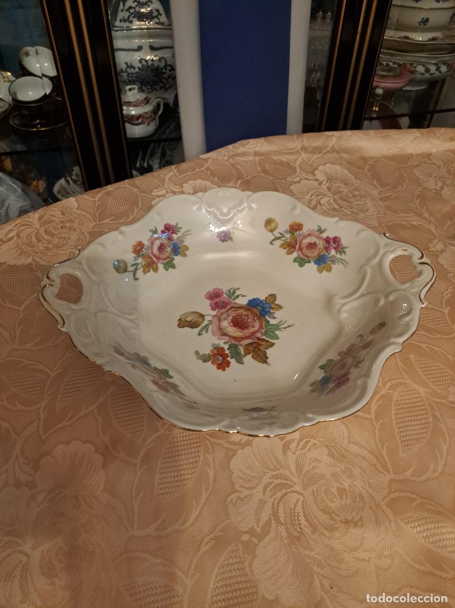 Antiques: Preciosa fuente, frutero de porcelana Eschenbach Bavaria Germany