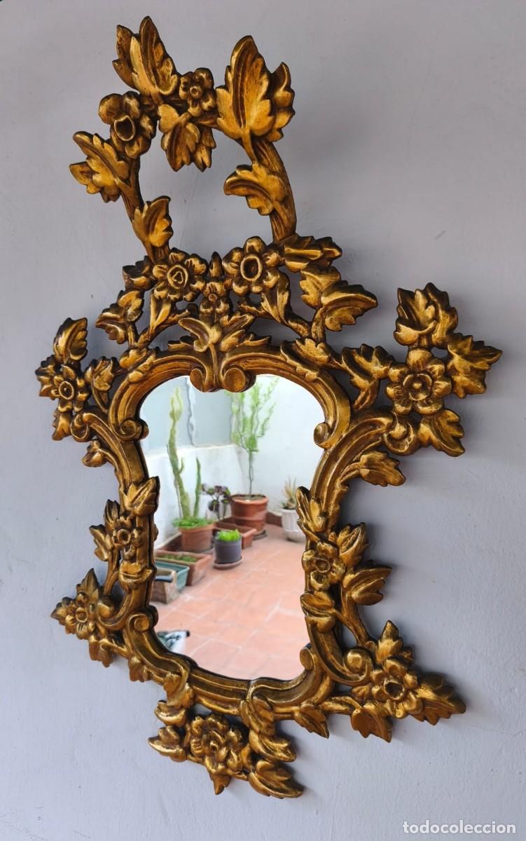 Antig&uuml;edades: Espejo barroco dorado principios siglo XX