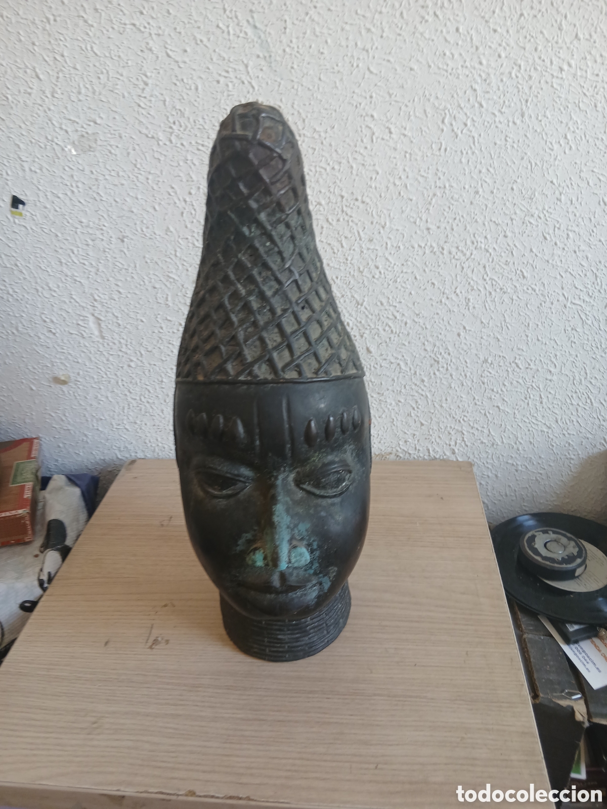 Antig&uuml;edades: ANTIGUA FIGURA DE LAT&Oacute;N Y COBRE,,VER FOTOS