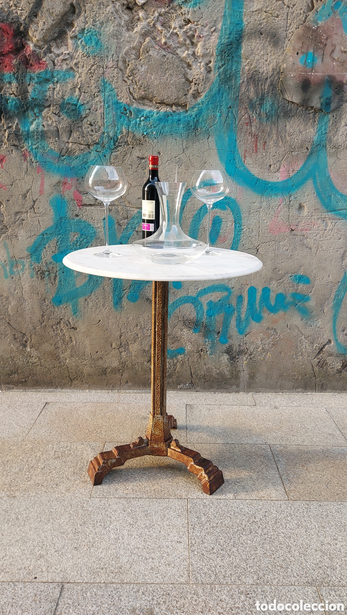 Antig&uuml;edades: Mesa de bistro francesa circa 1910 - Foto 5