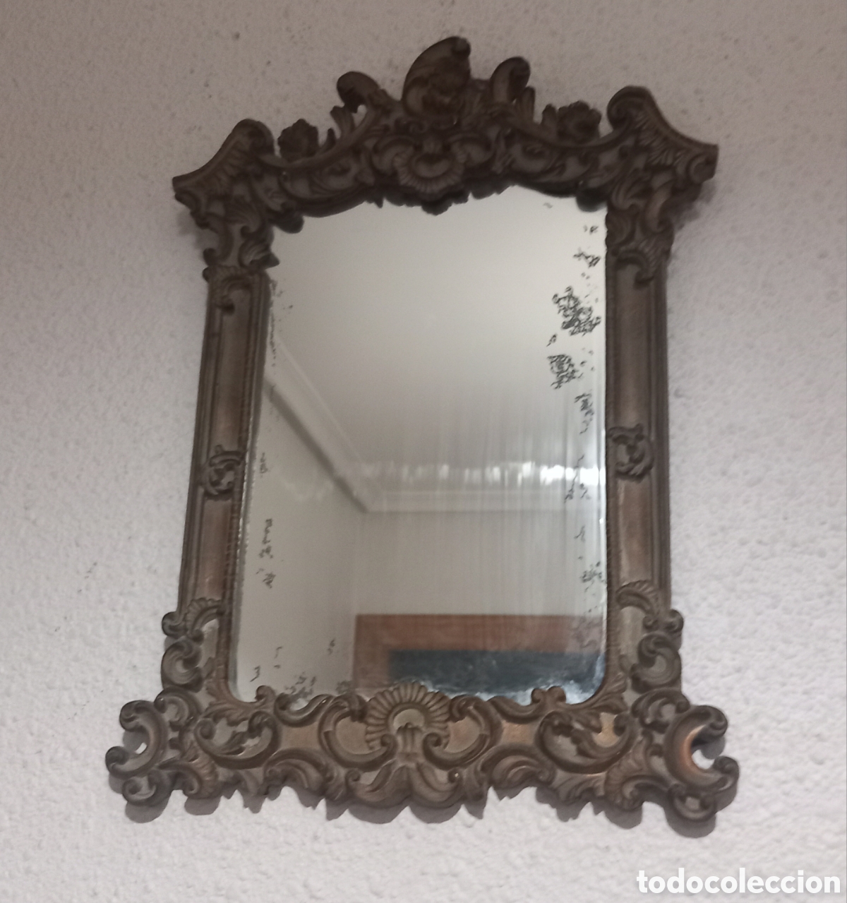Antig&uuml;edades: ANTIGUO ESPEJO de PARED ESTILO ROCOCO(MUY BUEN ESTADO)50cm&times;35cm