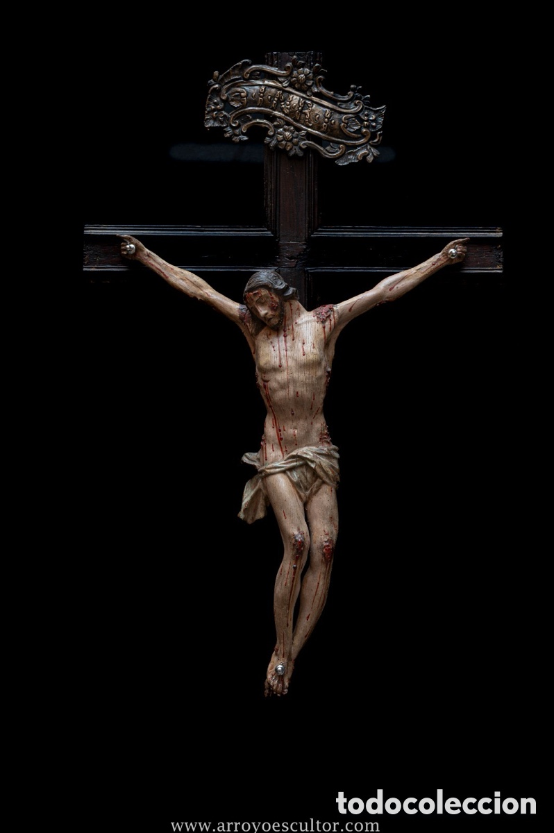 Antig&uuml;edades: Crucificado en madera - Foto 2