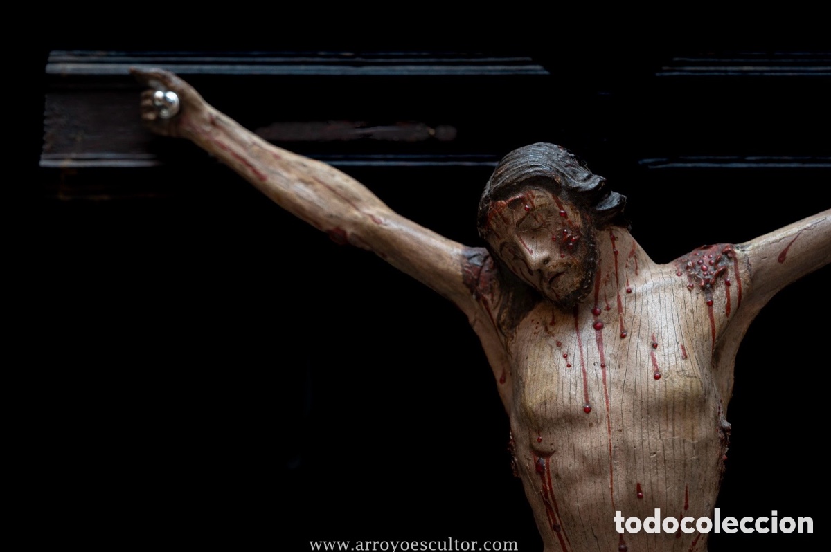 Antig&uuml;edades: Crucificado en madera - Foto 3