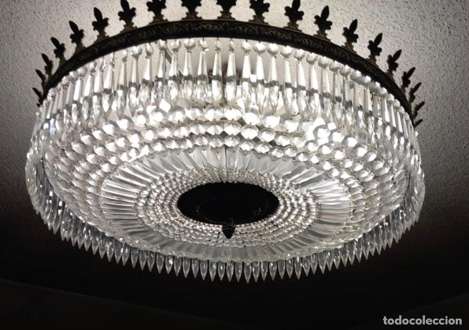 Antig&uuml;edades: ESPECTACULAR ARA&Ntilde;A DE 8 LUCES CON CRISTAL DE BOHEMIA &ndash; 80 CM &ndash; ESTILO FRANC&Eacute;S