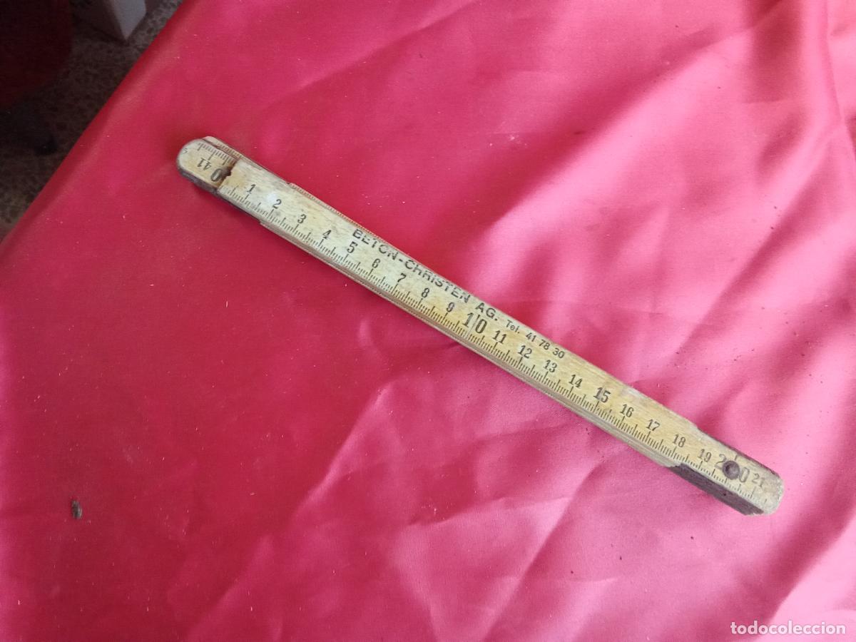 Antig&uuml;edades: Antiguo mero de madera Beton-Christen. Caja tecnica