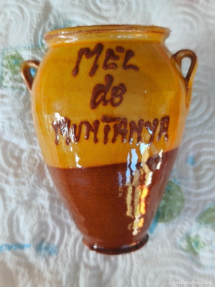 Antig&uuml;edades: VASIJA TARRO CERAMICA - MEL DE MUNTANYA - 13 x10 cm