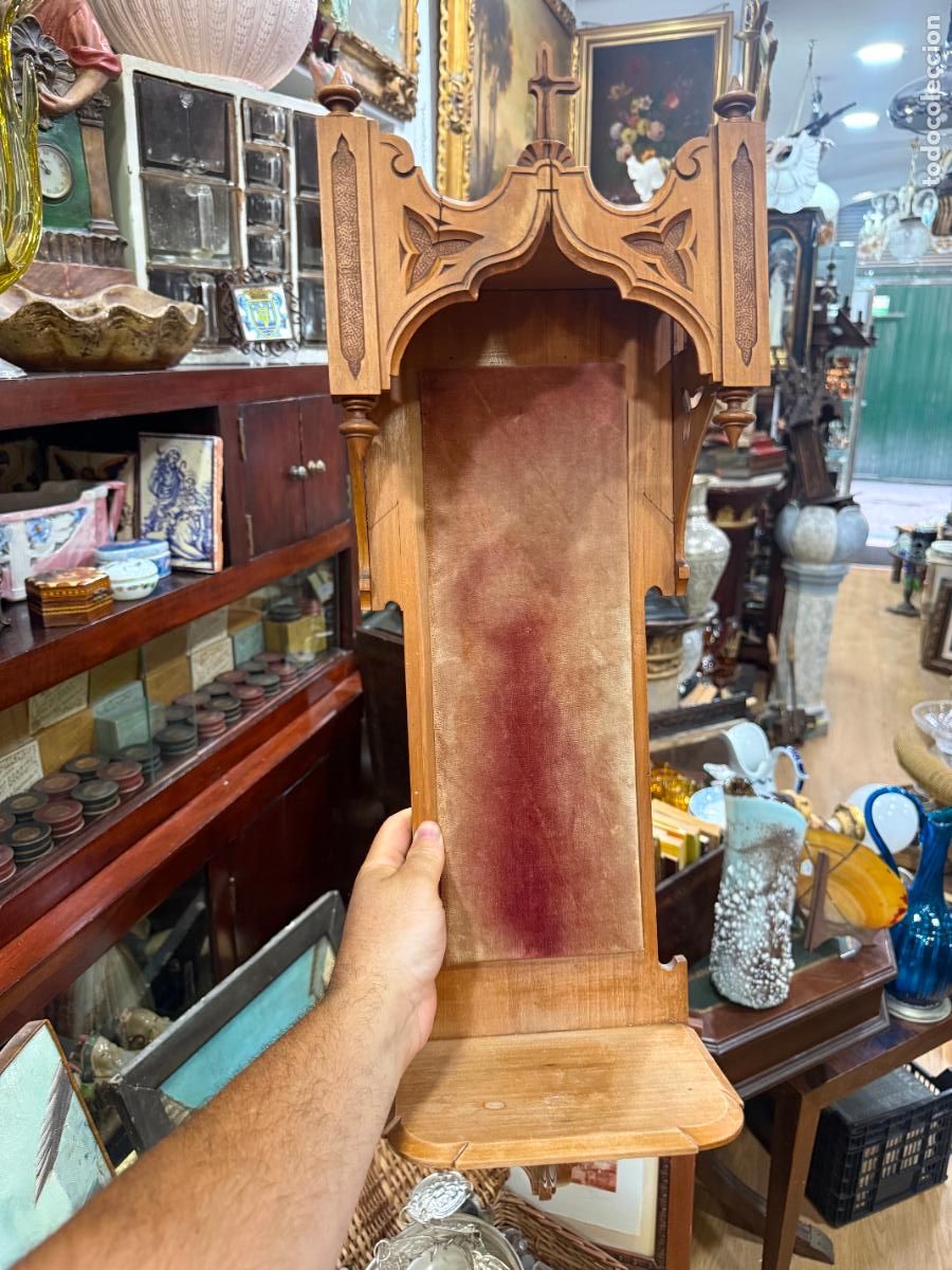 Antig&uuml;edades: ANTIGUA CAPILLA DE MADERA - MEDIDA 65X21X13 CM E INTERIOR 46X19X12 CM - RELIGIOSO