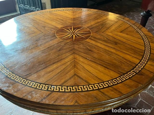 Antiguidades: mesa de pie central estilo Imperio/Carlos X
