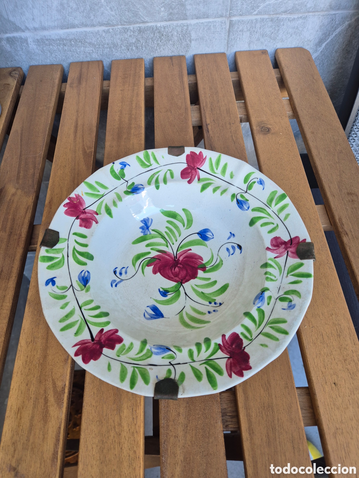 Antig&uuml;edades: Plato de sargadelos flores pintadas