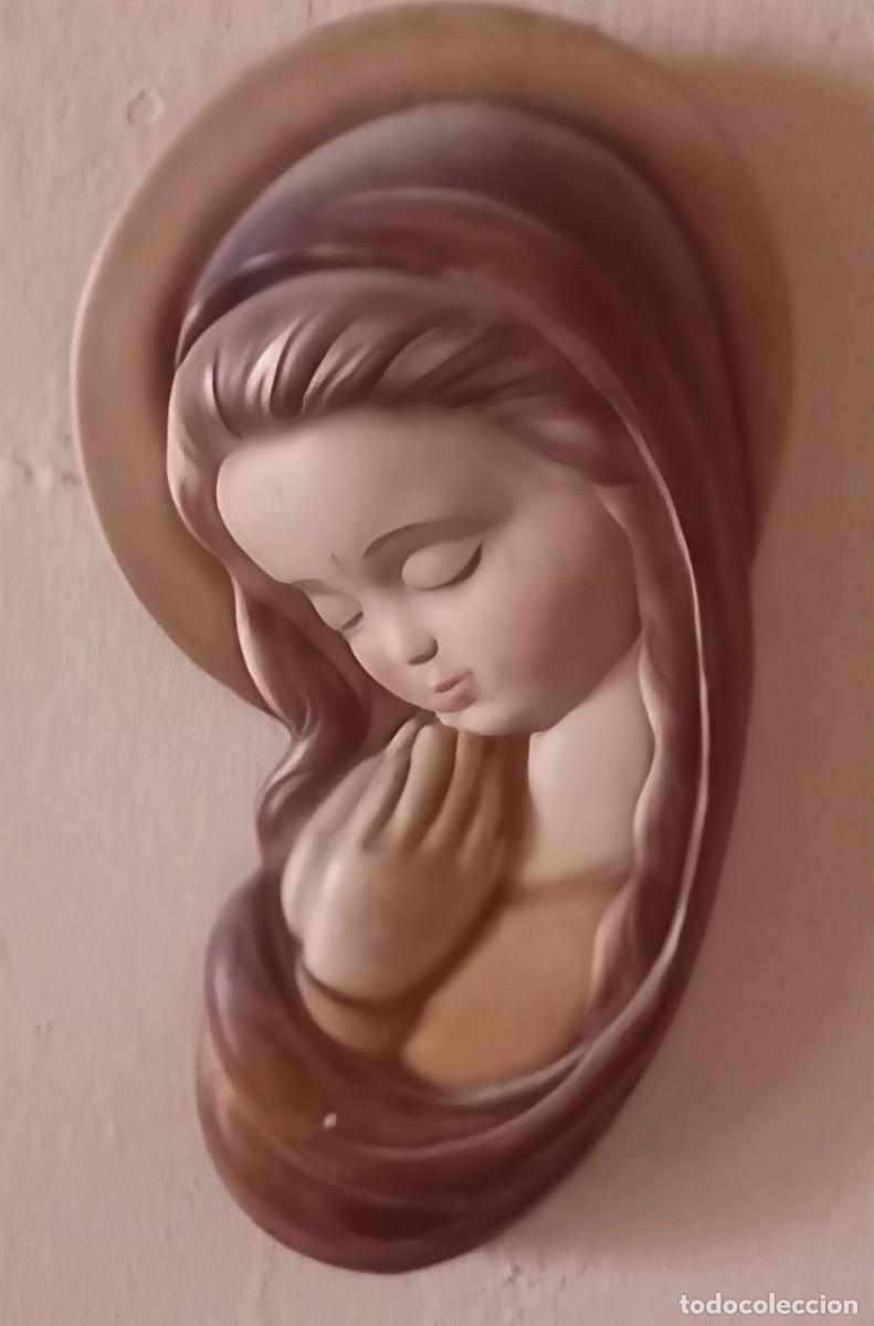 Antig&uuml;edades: Figura Religiosa Vintage Virgen Mar&iacute;a Orando