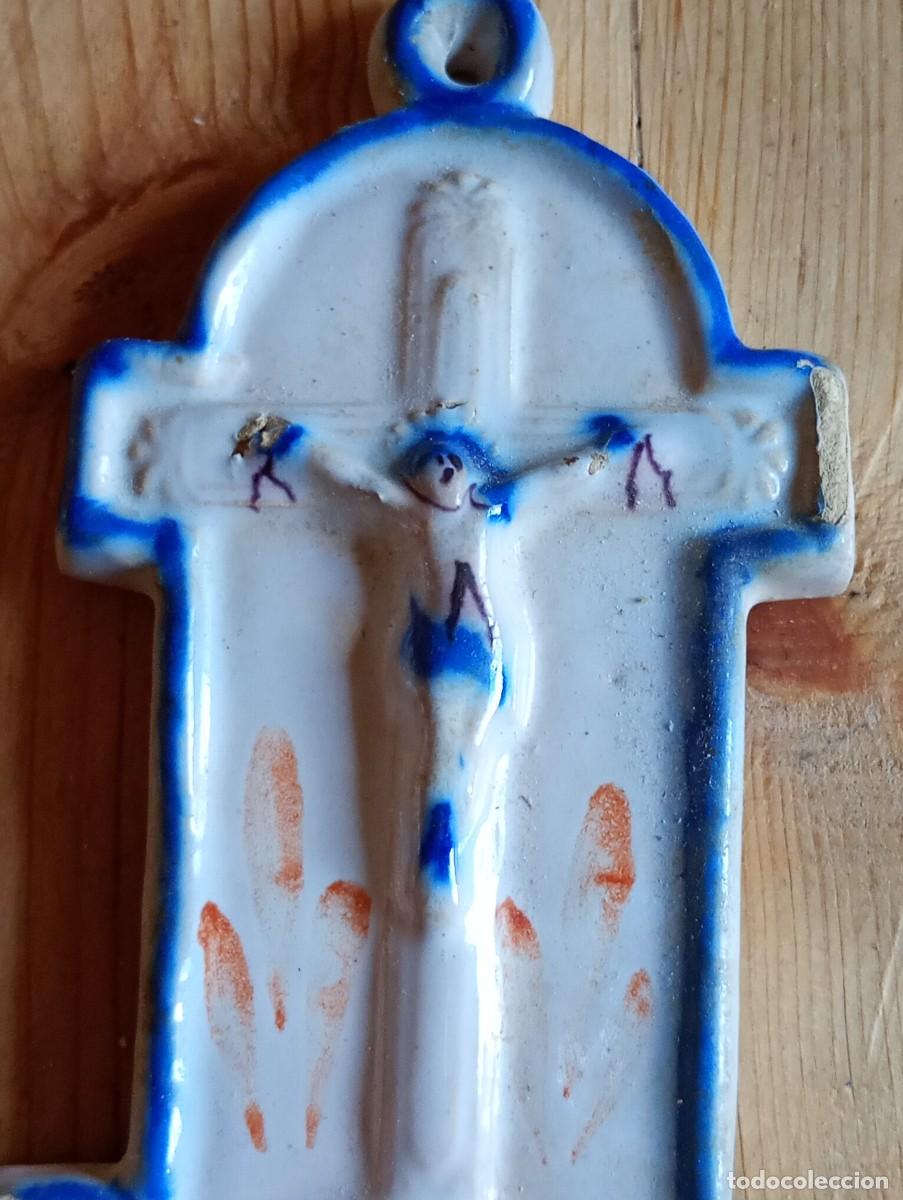 Antig&uuml;edades: Benditera cer&aacute;mica. S.XIX - Foto 3