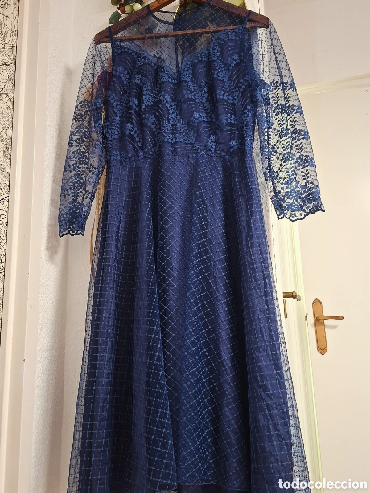 Antig&uuml;edades: Vestido Azul A&ntilde;os 30 M/L