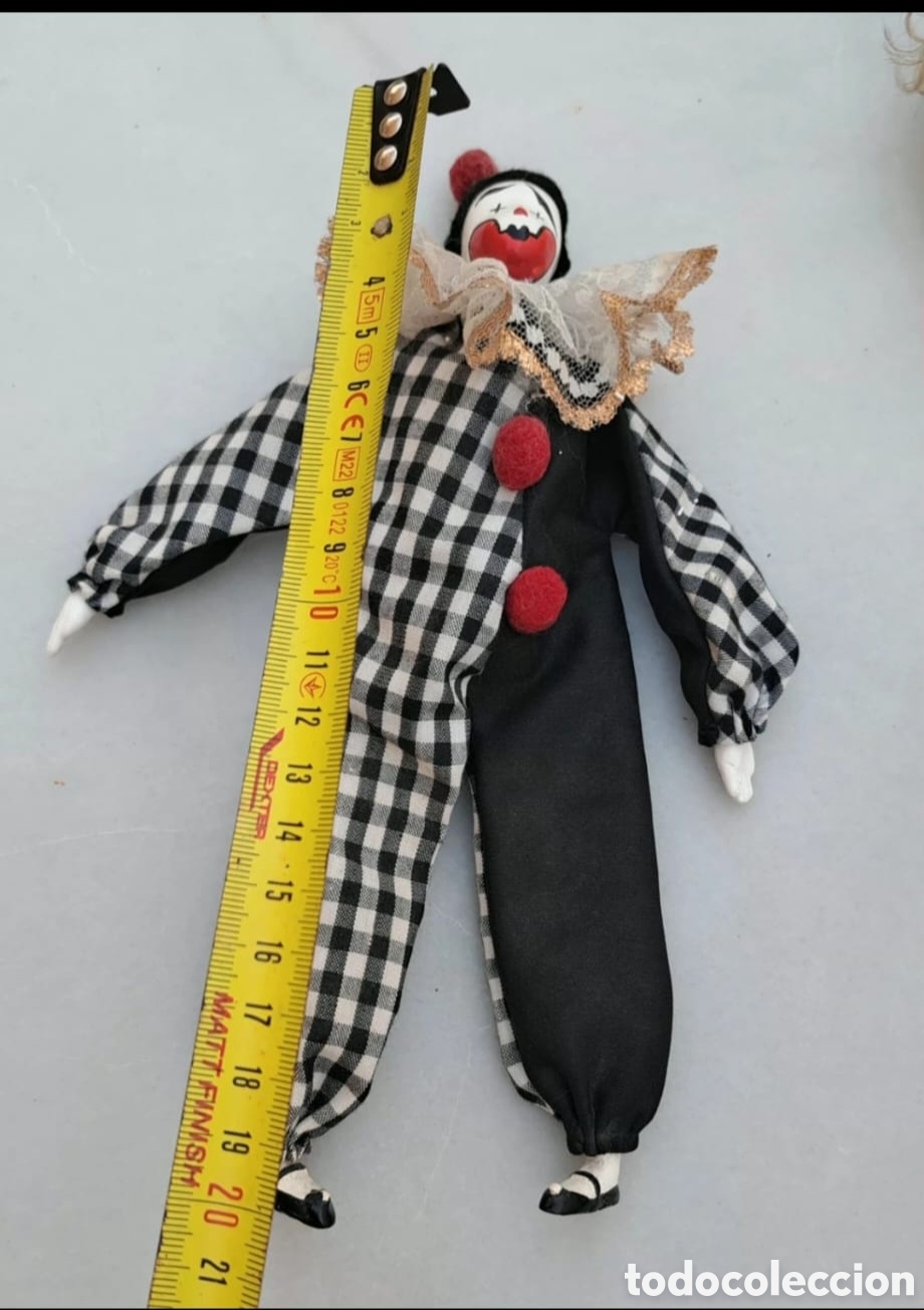 Antig&uuml;edades: Payaso pierrot con cara de cer&aacute;mica - Foto 2