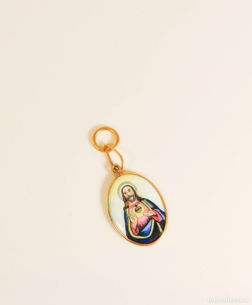 Antig&uuml;edades: MEDALLA MINIATURA SAGRADO CORAZ&Oacute;N DE JES&Uacute;S PORTUGUESA