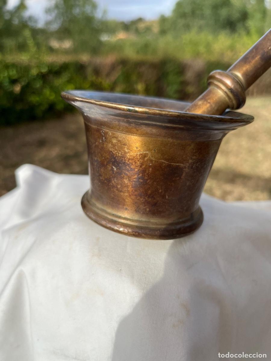 Antig&uuml;edades: Almirez bronce, siglo XIX - Foto 2