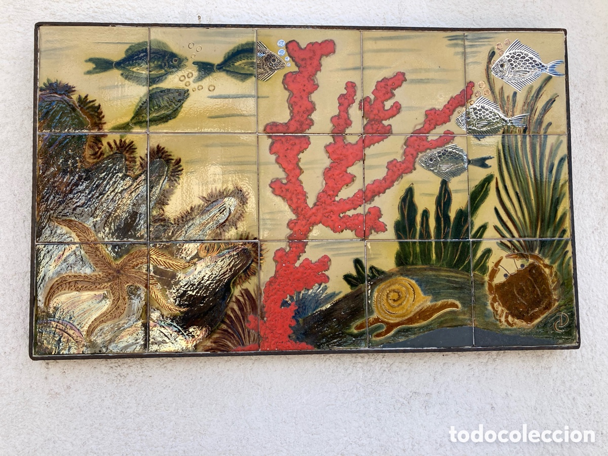Antig&uuml;edades: MURAL CER&Aacute;MICA DEL CERAMISTA CATAL&Aacute;N DUAZ COSTA A&Ntilde;OS 1950-60