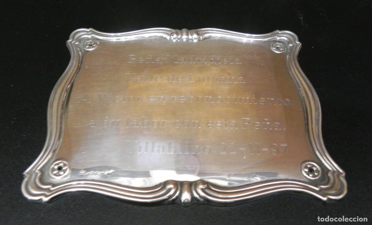 Antig&uuml;edades: ** ANTIGUO PLACA EN PLATA CONTRASTADA FIRMADA PEDRO DURAN **