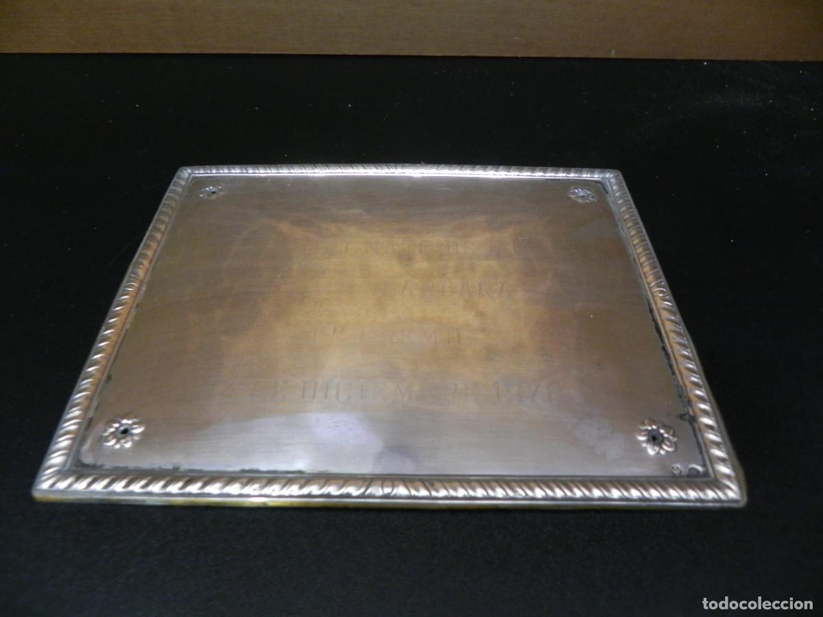 Antig&uuml;edades: ** ANTIGUO PLACA EN PLATA CONTRASTADA FIRMADA PEDRO DURAN **