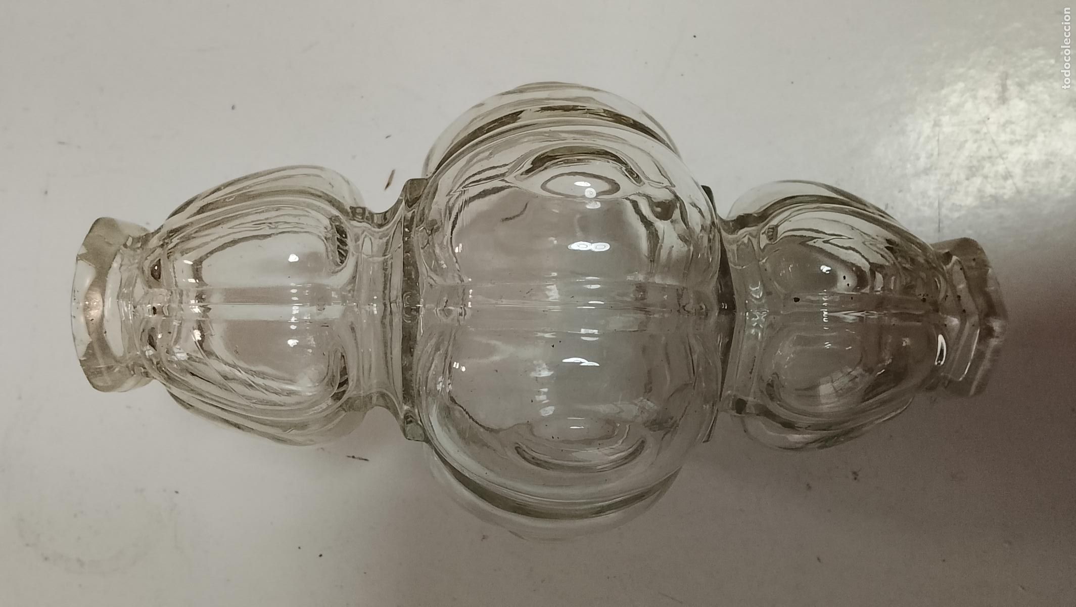 Antig&uuml;edades: Repuesto de l&aacute;mpara de cristal cuerpo m&oacute;dulo central 20 CM aproximados mas piezas en este perfil