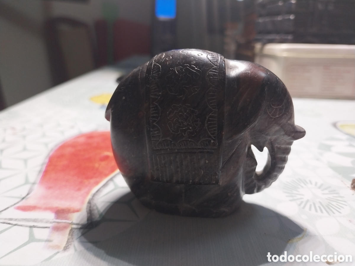 Antig&uuml;edades: Figura tallada de un elefante - Foto 3