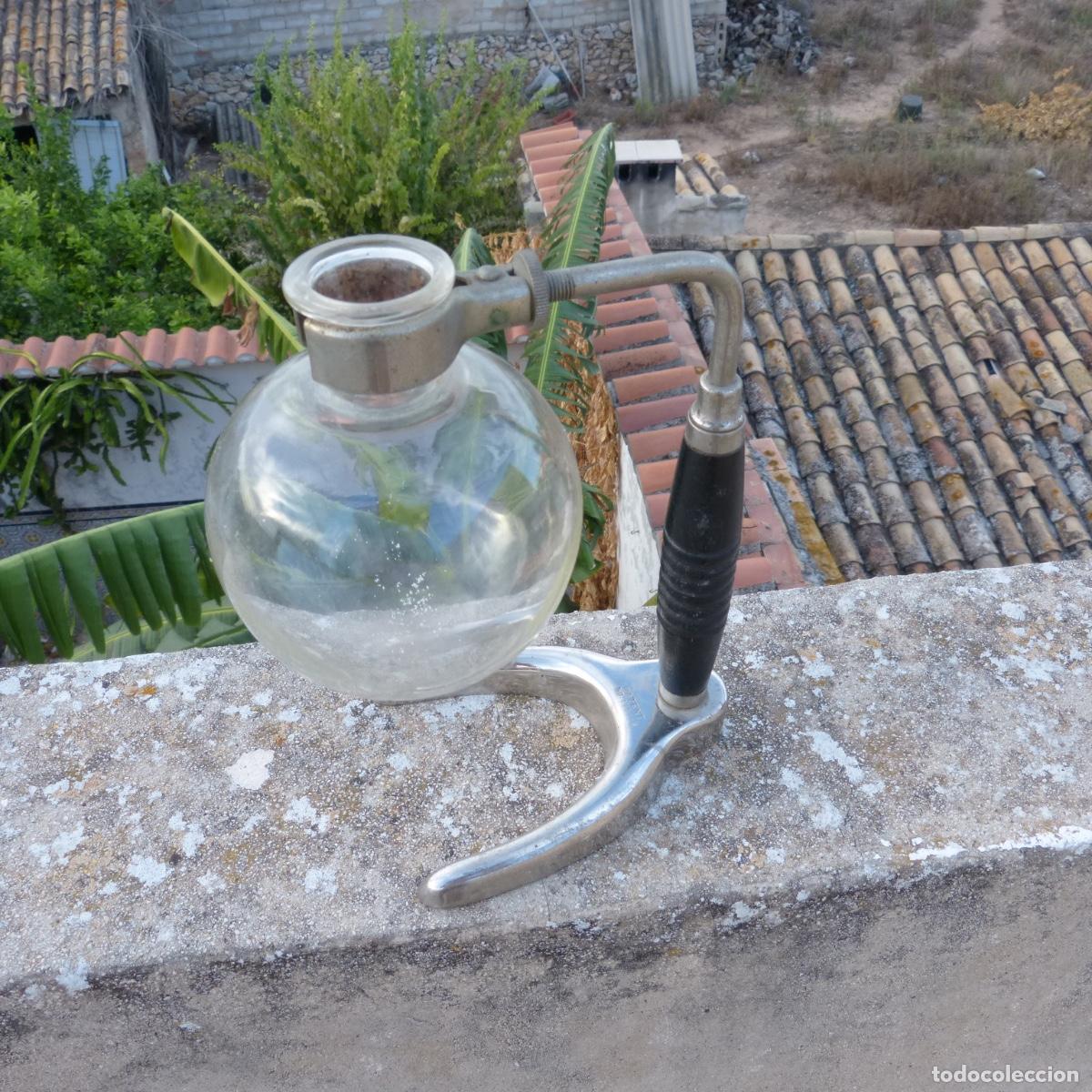 Antig&uuml;edades: Matraz de balon, cafetera cona , 21cm, 541gr, made in japan.