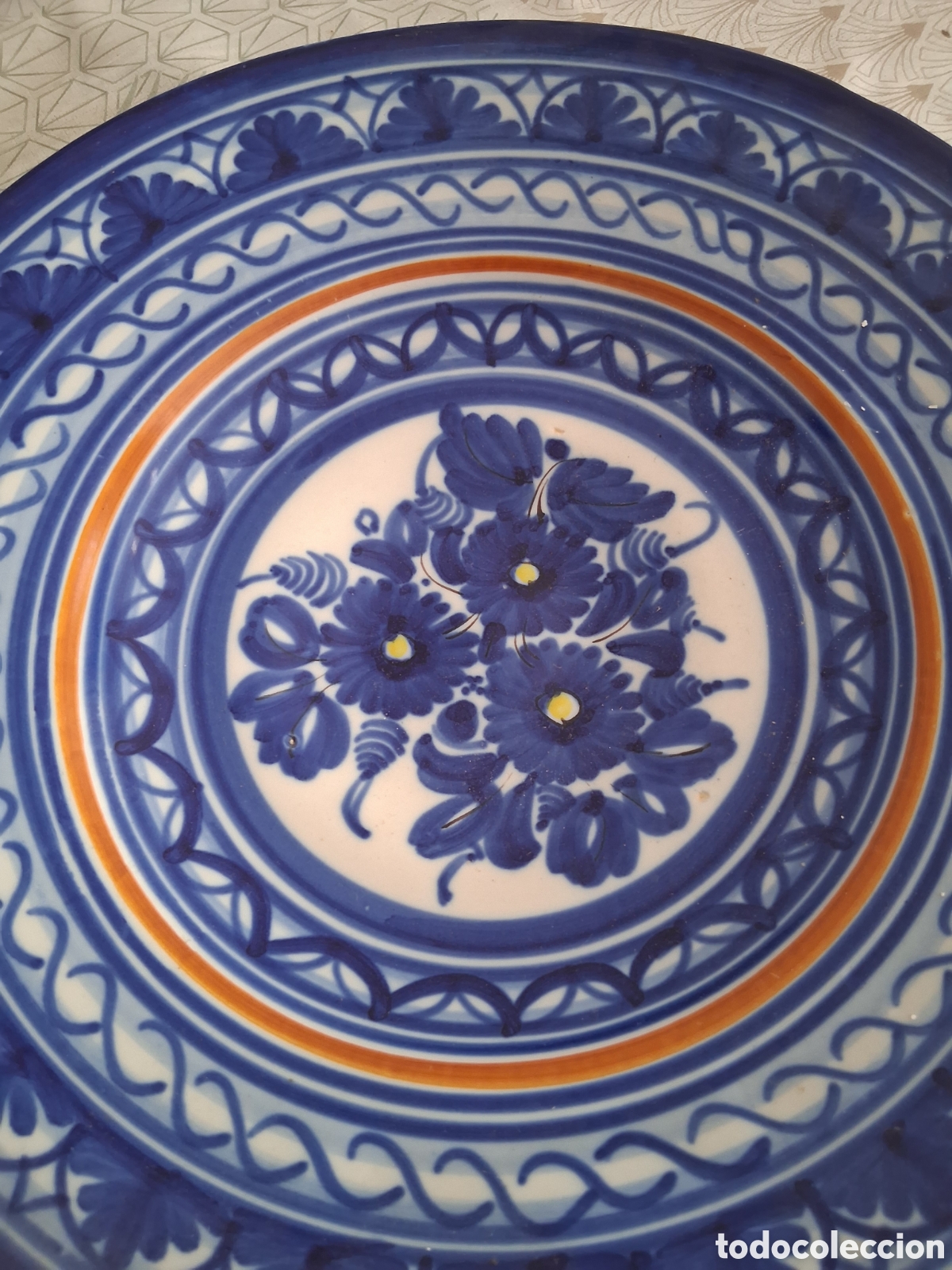 Antig&uuml;edades: plato de cer&aacute;mica tradicional espa&ntilde;ol - Foto 3