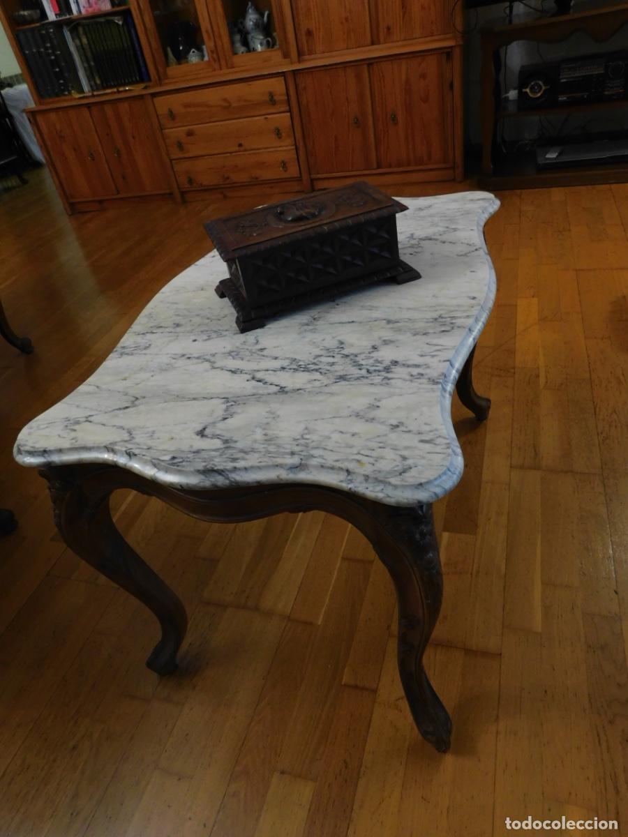 Antig&uuml;edades: Mesa auxiliar estilo rococ&oacute; Luis XV - Foto 2