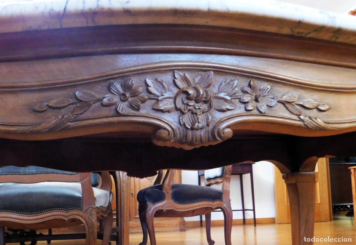 Antig&uuml;edades: Mesa auxiliar estilo rococ&oacute; Luis XV - Foto 4