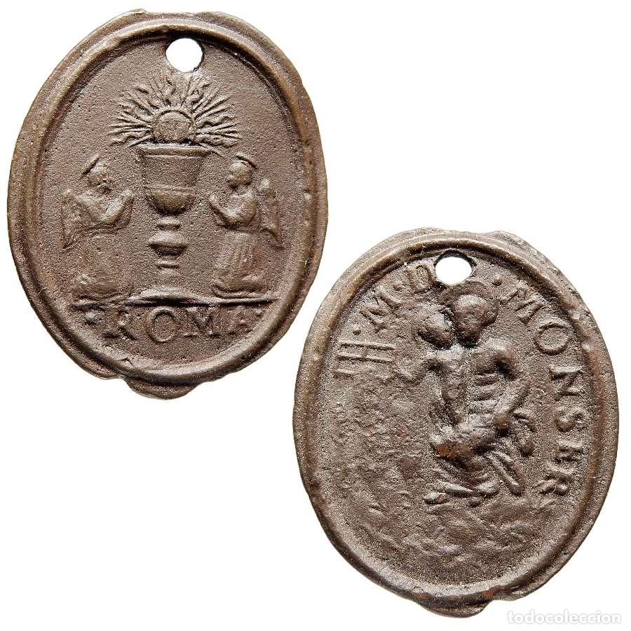 Antig&uuml;edades: Antigua medalla en metal. 21 mm. 727-M