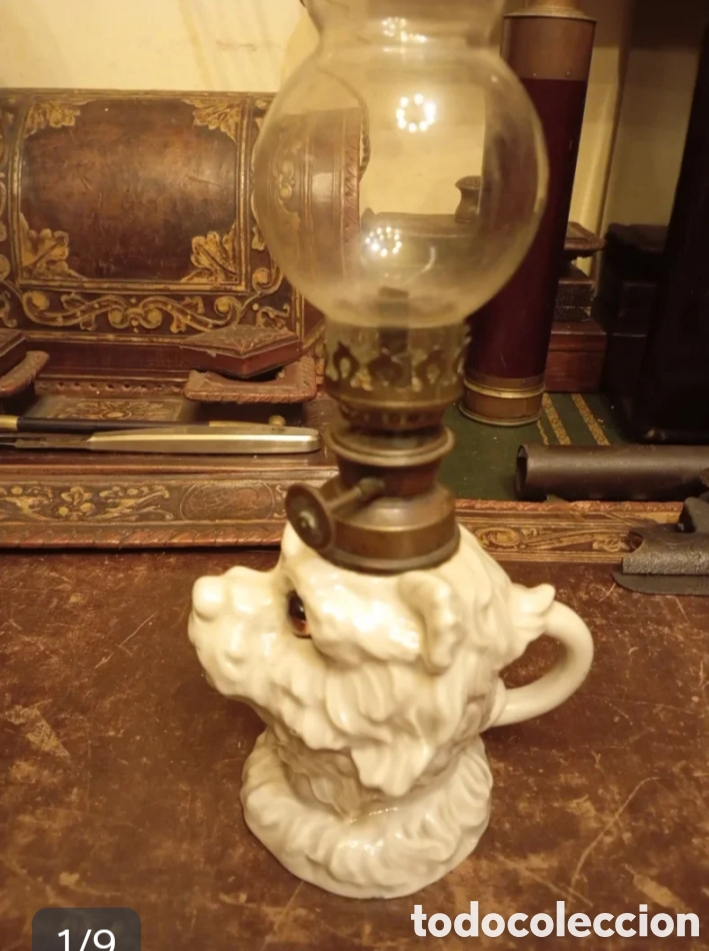 Antig&uuml;edades: Quinqu&eacute; Victoriano S.XIX. cabeza perro