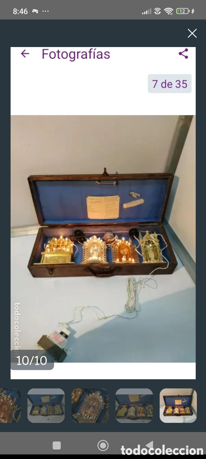 Antig&uuml;edades: Colecci&oacute;n de altares luminosos en un antiguo muestrario. - Dise&ntilde;o detallado de capillas. - Incluye