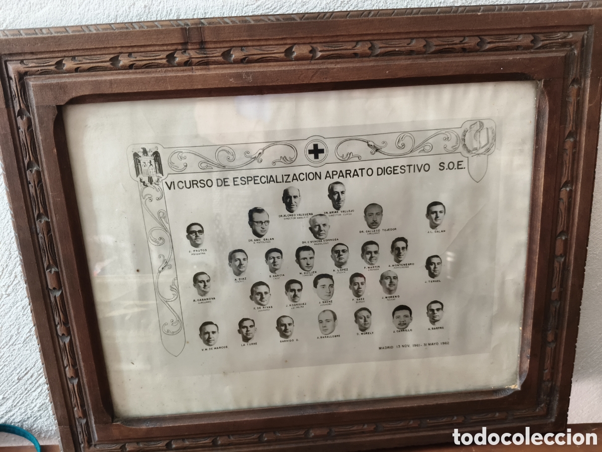 Antig&uuml;edades: Orla con fotos de prestigiosos m&eacute;dicos aparato digestivo Madrid 13 noviembre del 61 a mayo 1962