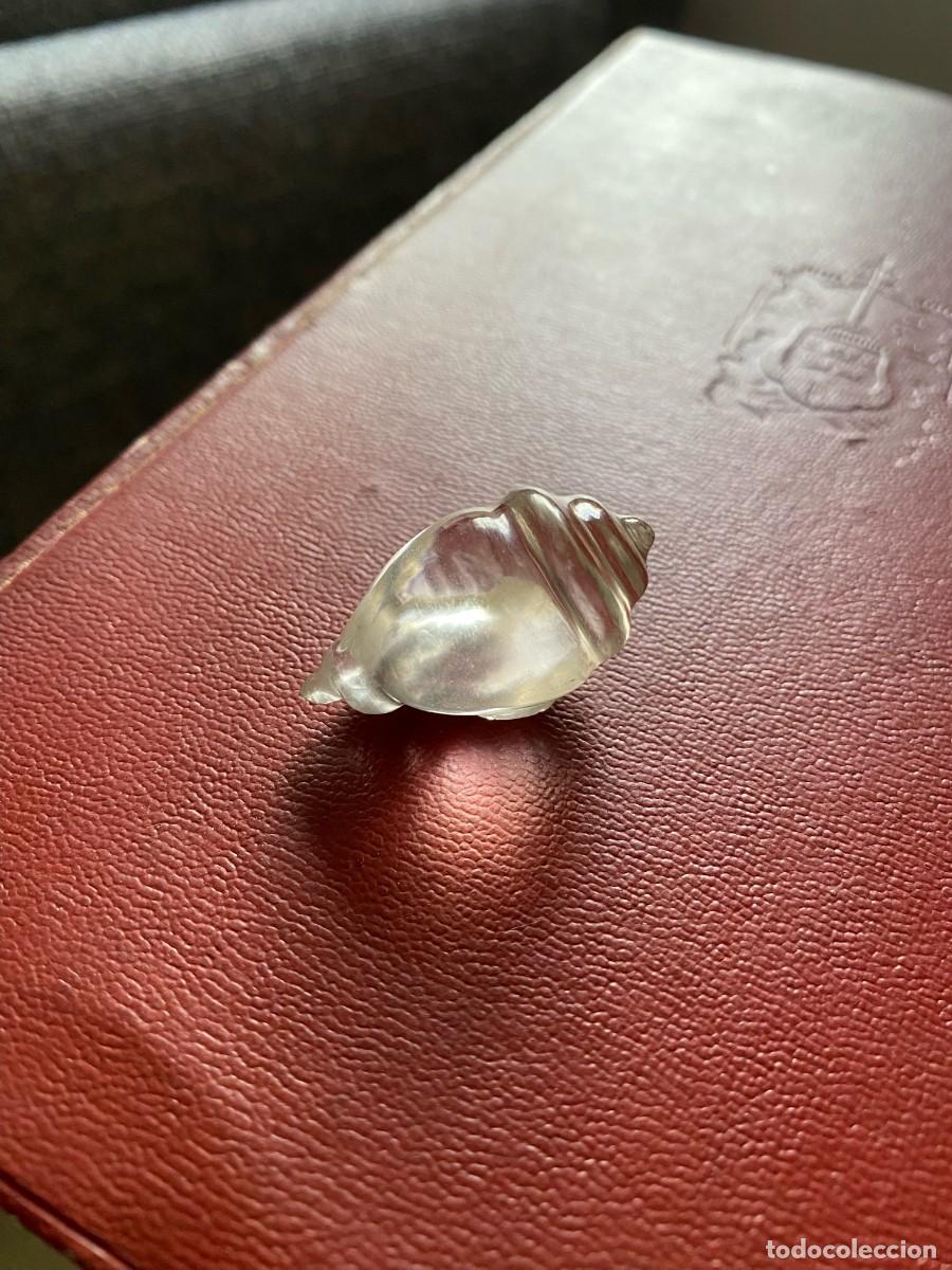 Antig&uuml;edades: PEQUE&Ntilde;A SHANKHA CONCHA RITUAL HIND&Uacute; EN CRISTAL DE ROCA