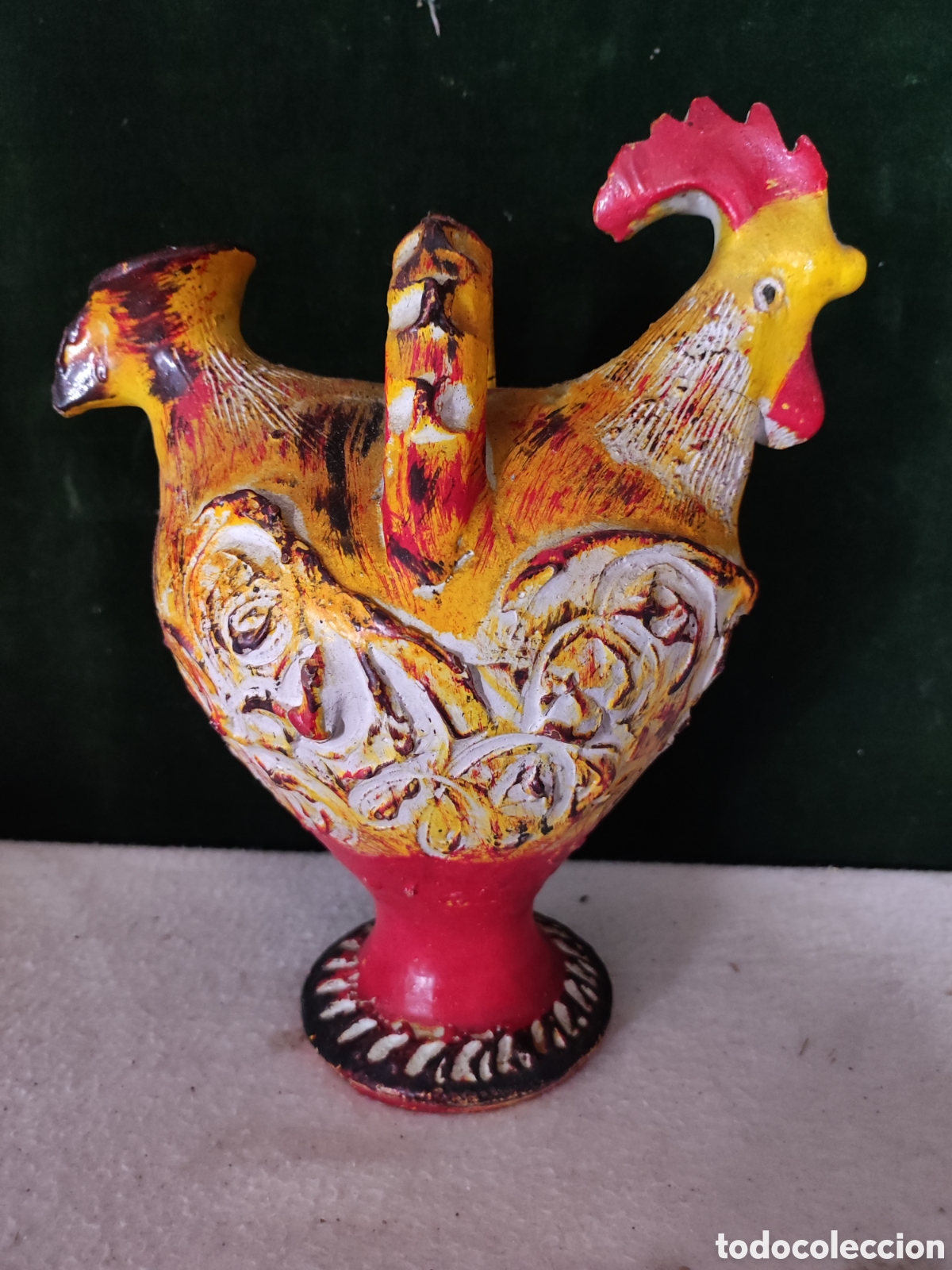 Antig&uuml;edades: Botijo forma de gallo antiguo - Foto 3