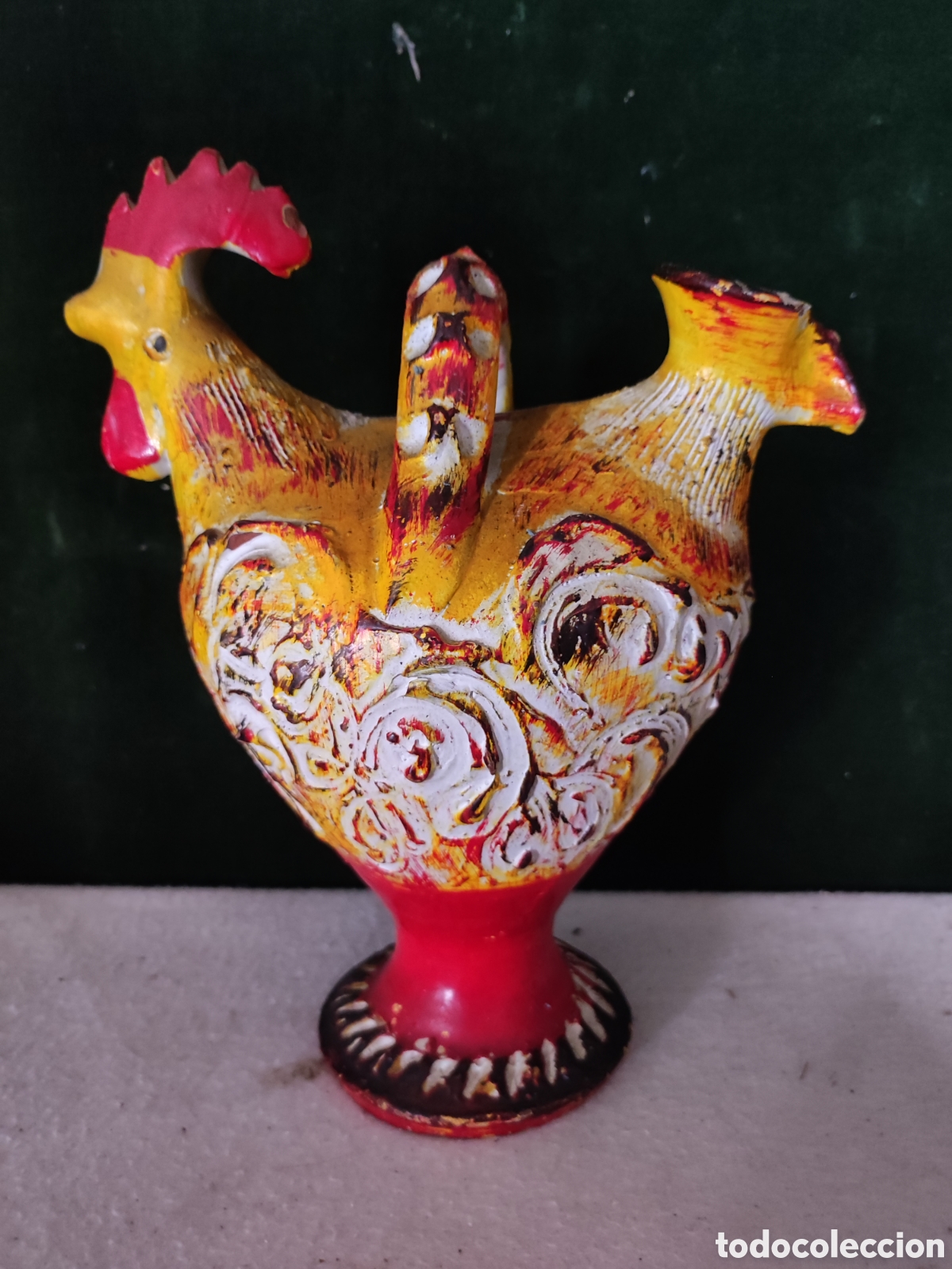 Antig&uuml;edades: Botijo forma de gallo antiguo