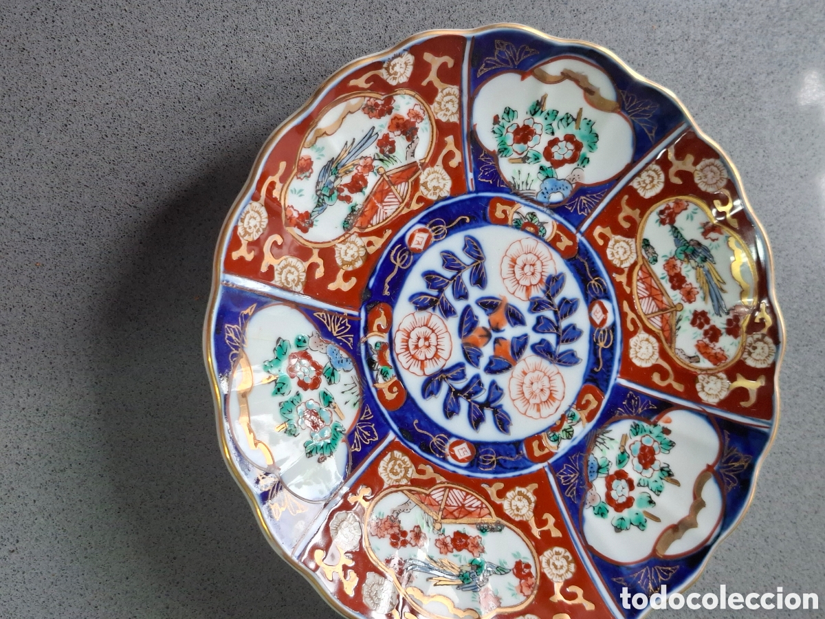 Antig&uuml;edades: Pareja de platos estilo Imari - Foto 5
