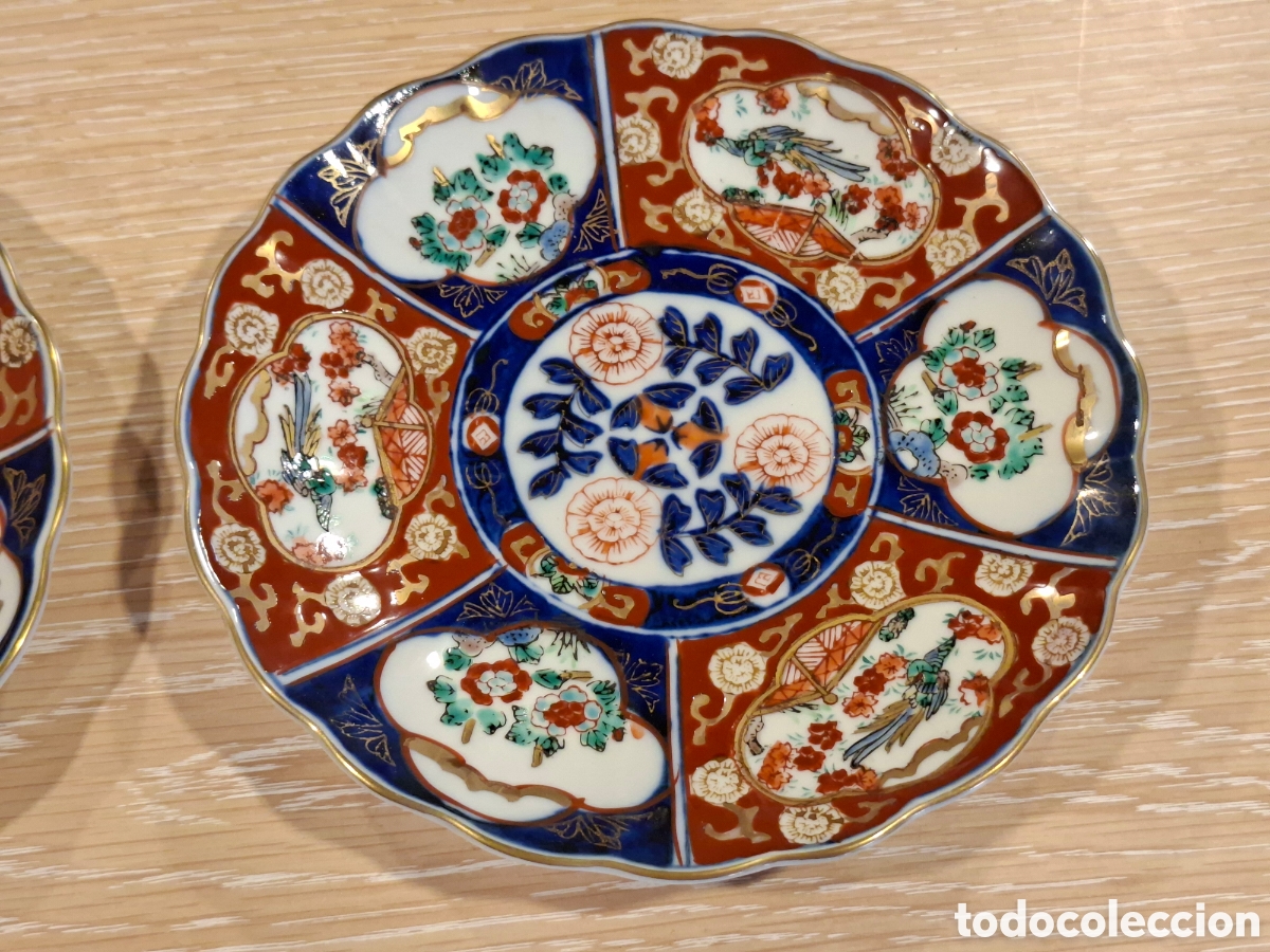 Antig&uuml;edades: Pareja de platos estilo Imari - Foto 8