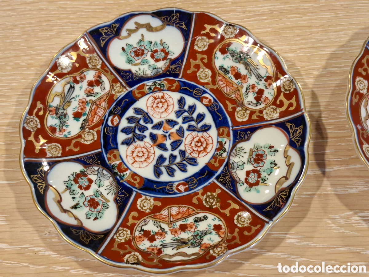 Antig&uuml;edades: Pareja de platos estilo Imari - Foto 9