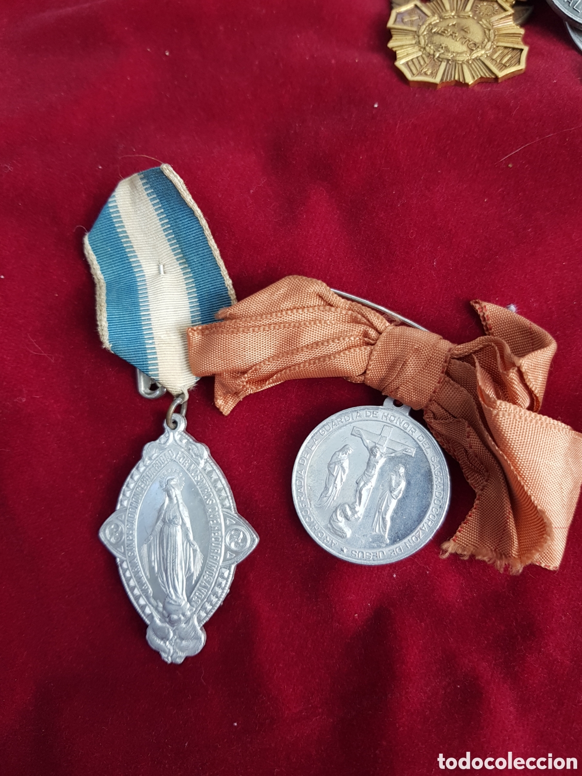 Antiguidades: ANTIGUA PAREJA DE MEDALLAS RELIGIOSAS