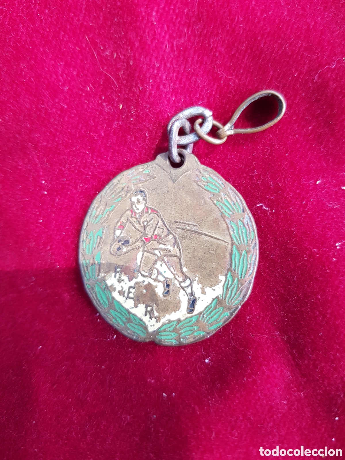 Antig&uuml;edades: ANTIGUA MEDALLA DE RUGBY A&Ntilde;O 1963 CAMPEONATO DE ESPA&Ntilde;A