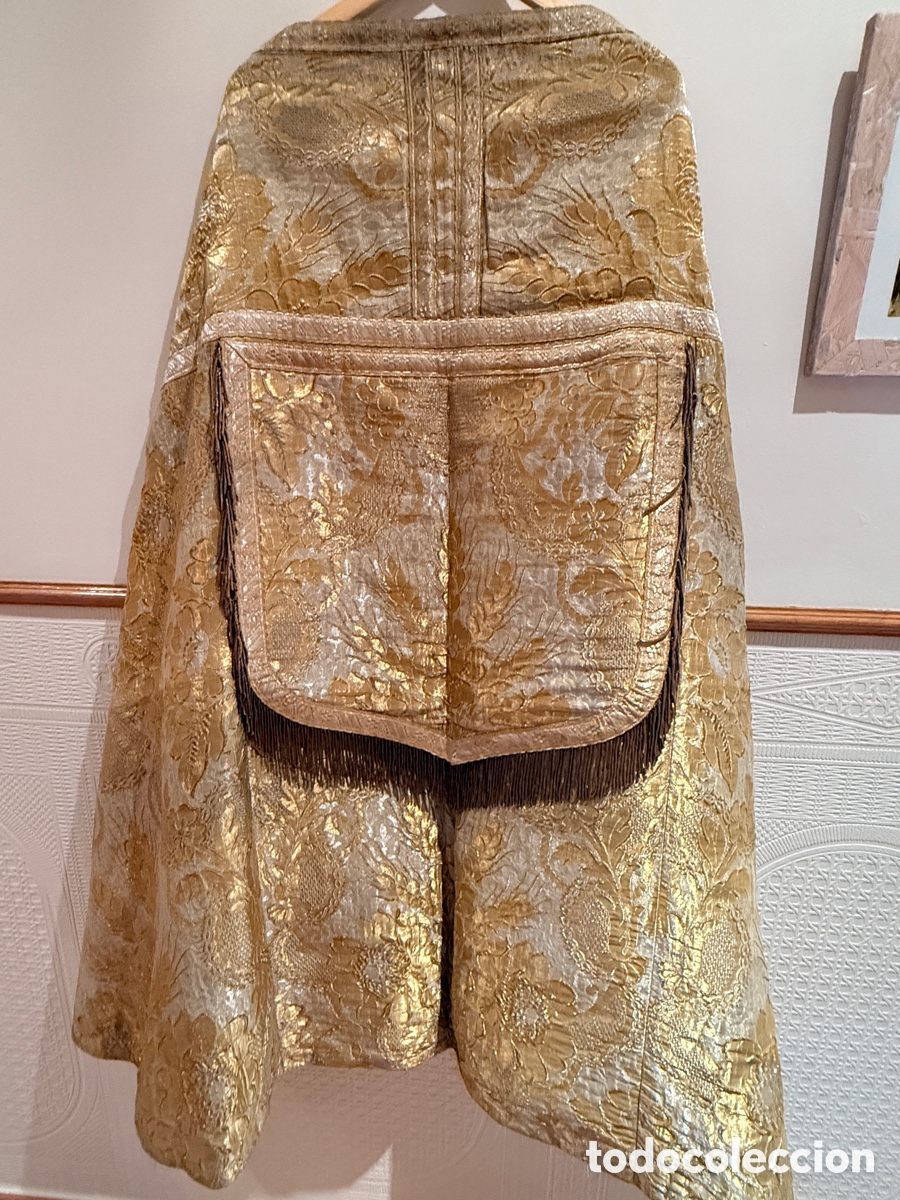 Antig&uuml;edades: Dalm&aacute;tica sacerdote de espol&iacute;n dorado - Foto 2