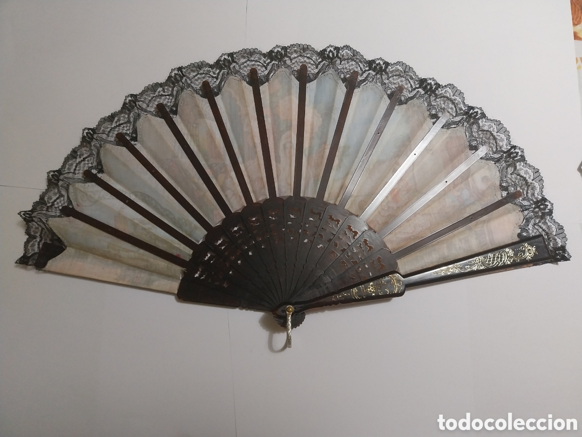 Antig&uuml;edades: Abanico de estilo espa&ntilde;ol vintage - Foto 2