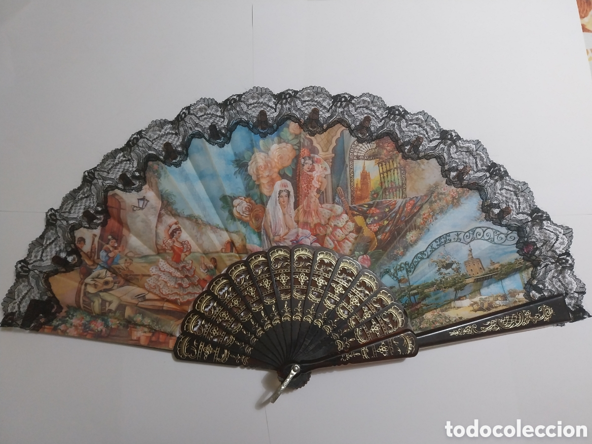 Antig&uuml;edades: Abanico de estilo espa&ntilde;ol vintage