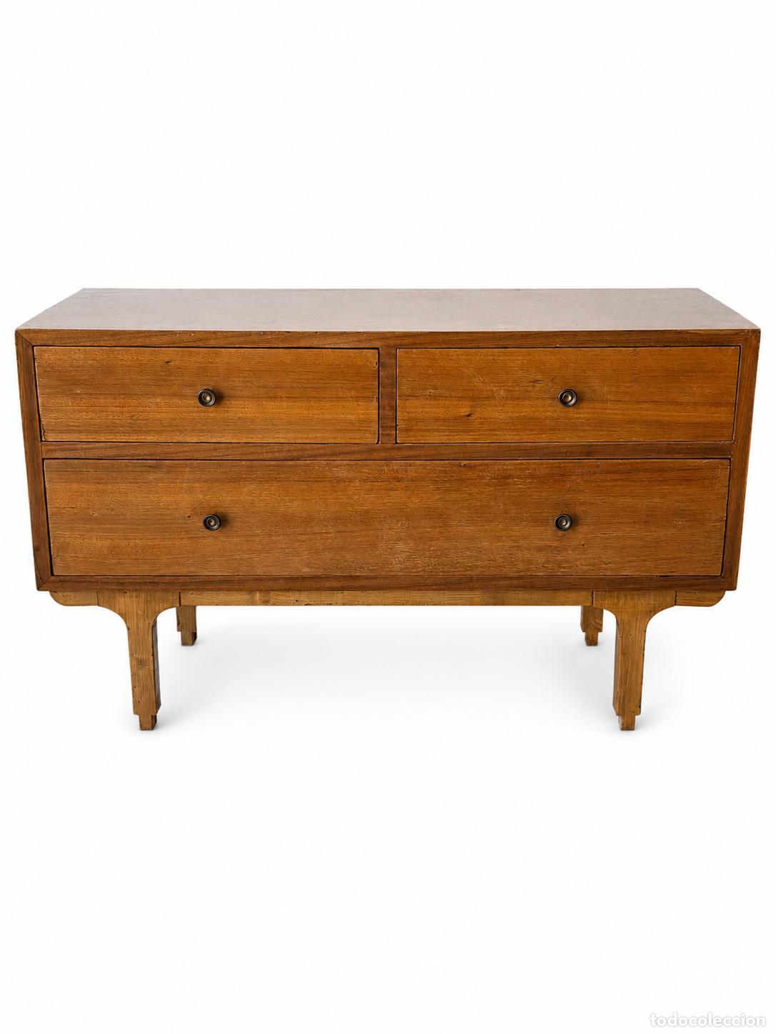 Antig&uuml;edades: C&oacute;moda Estilo Mid Century - 3 Cajones - Vintage - A&ntilde;os 50-60