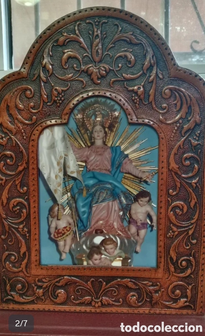 Antig&uuml;edades: Tr&iacute;ptico Virgen de la Asunci&oacute;n - Foto 2