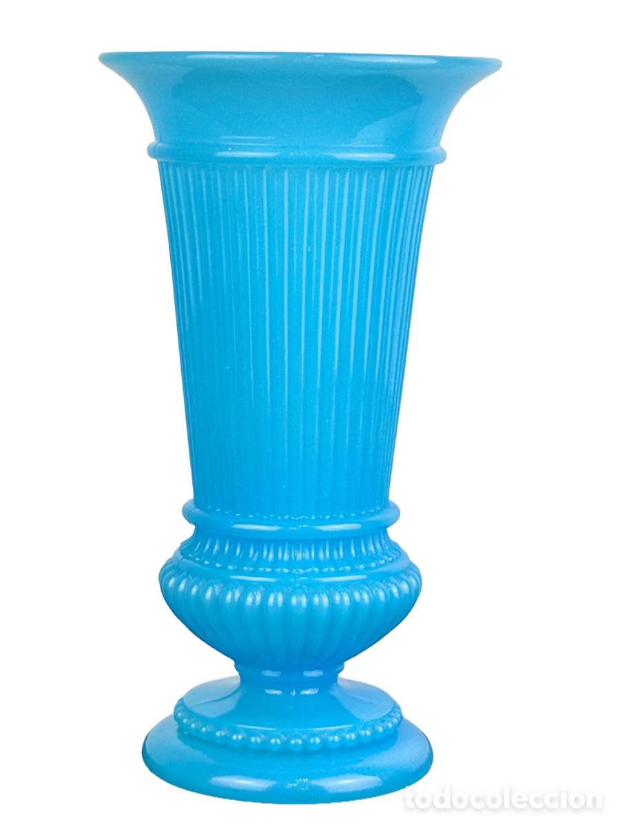 Antig&uuml;edades: JARR&Oacute;N EN OPALINA AZUL - 30 CM