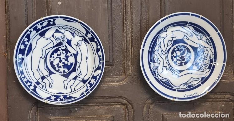 Antig&uuml;edades: Pareja de Platos Sargadelos - Edici&oacute;n Limitada Llorca &rdquo;Astral&rdquo; y &rdquo;Froital&rdquo; (1992)